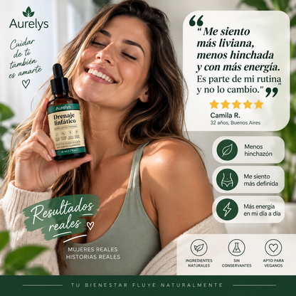 Aurelys Drenaje Linfático – Sentite Más Ligera, Menos Hinchada 🌿 | 50 ml