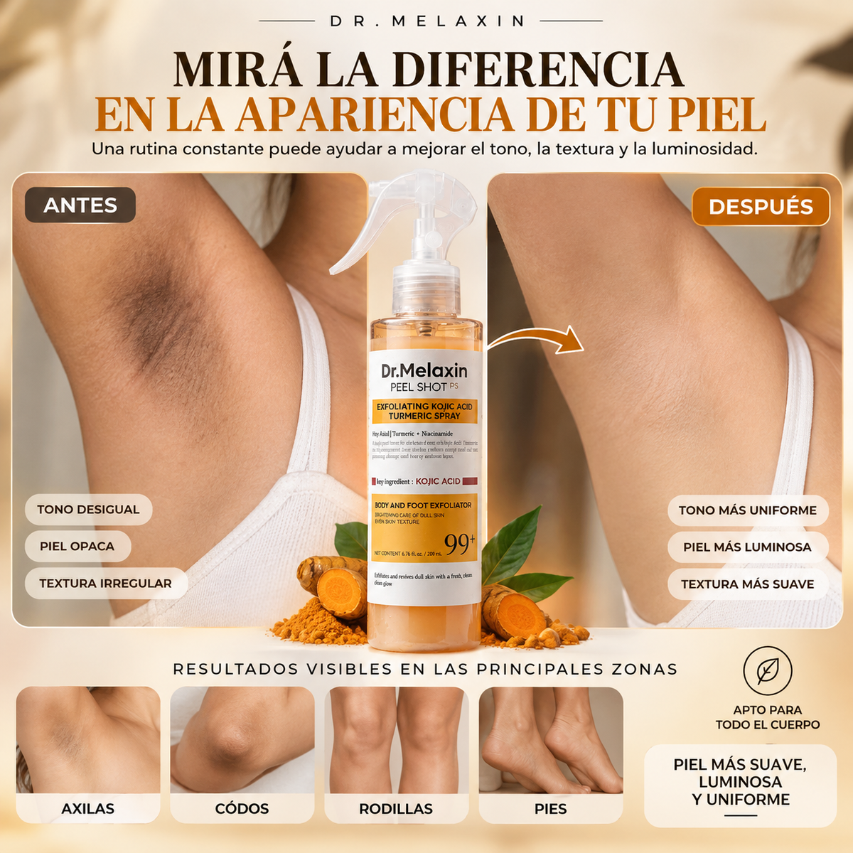 Dr. Melaxin Peel Shot — Cuidado y exfoliación corporal